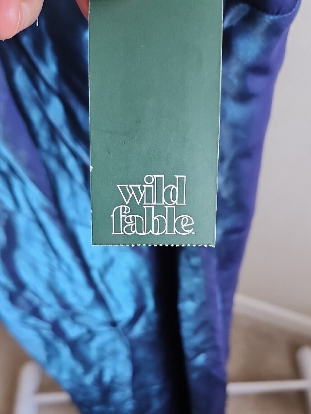 wild fable Iridescent Navy Blue Maxi Slip Dress with Double Straps - Picture 2 of 8
